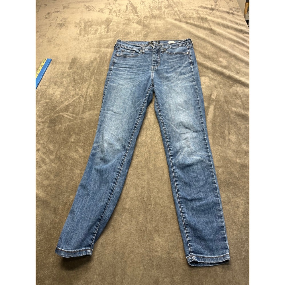 Banana Republic Super‎ Stretch Legging Jeans Blue High Rise Size 28/6 Washwell